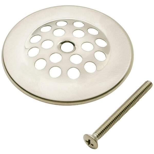 All-Source 2 In. Dome Cover Tub Drain Strainer with Brushed Nickel Finish 438690